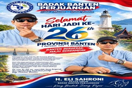 HUT ke26 Provinsi Banten Ketua Umum BBP H Eli Sahroni Ajak Masyarakat 