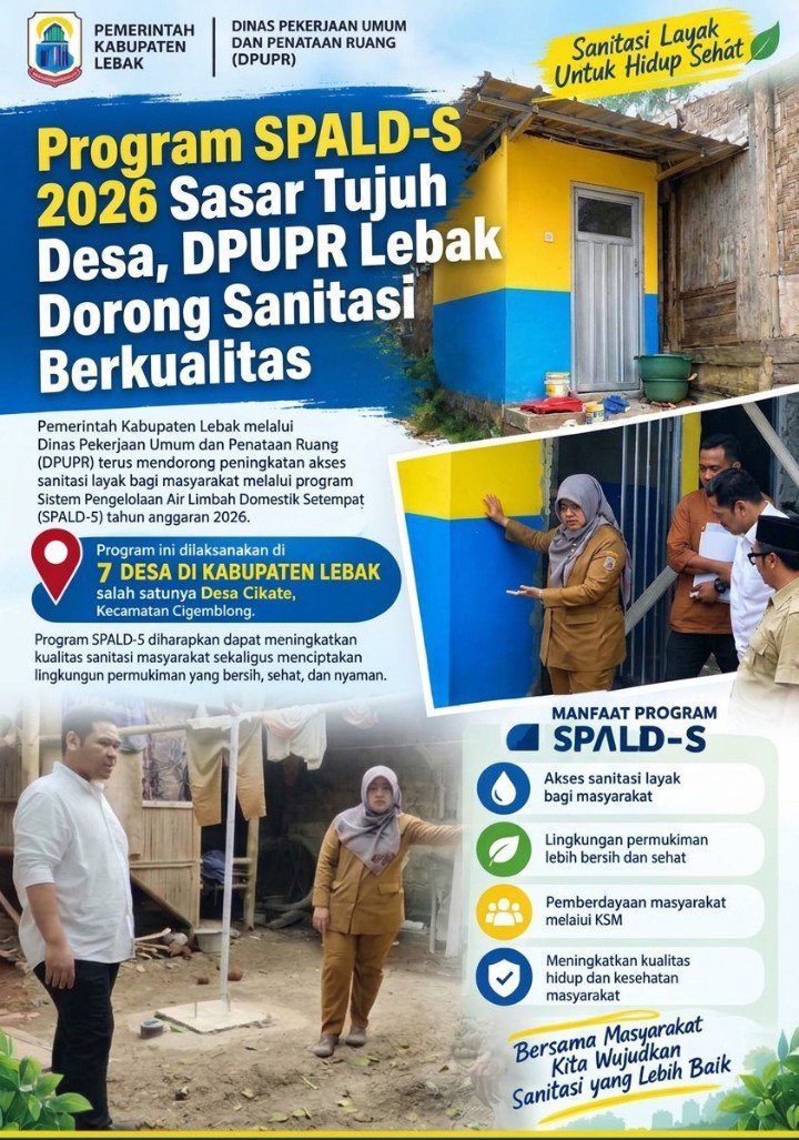 DPUPR Lebak Perluas Layanan Sanitasi, SPALD-S 2026 Sasar Tujuh Desa, Salah Satunya Di Desa Cikate