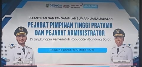 Bupati Bandung Barat Lantik dan Ambil Sumpah Jabatan Pejabat Eselon II dan III, Lengkapi Kepemimpinan Disnaker, Dispora, dan Dukcapil